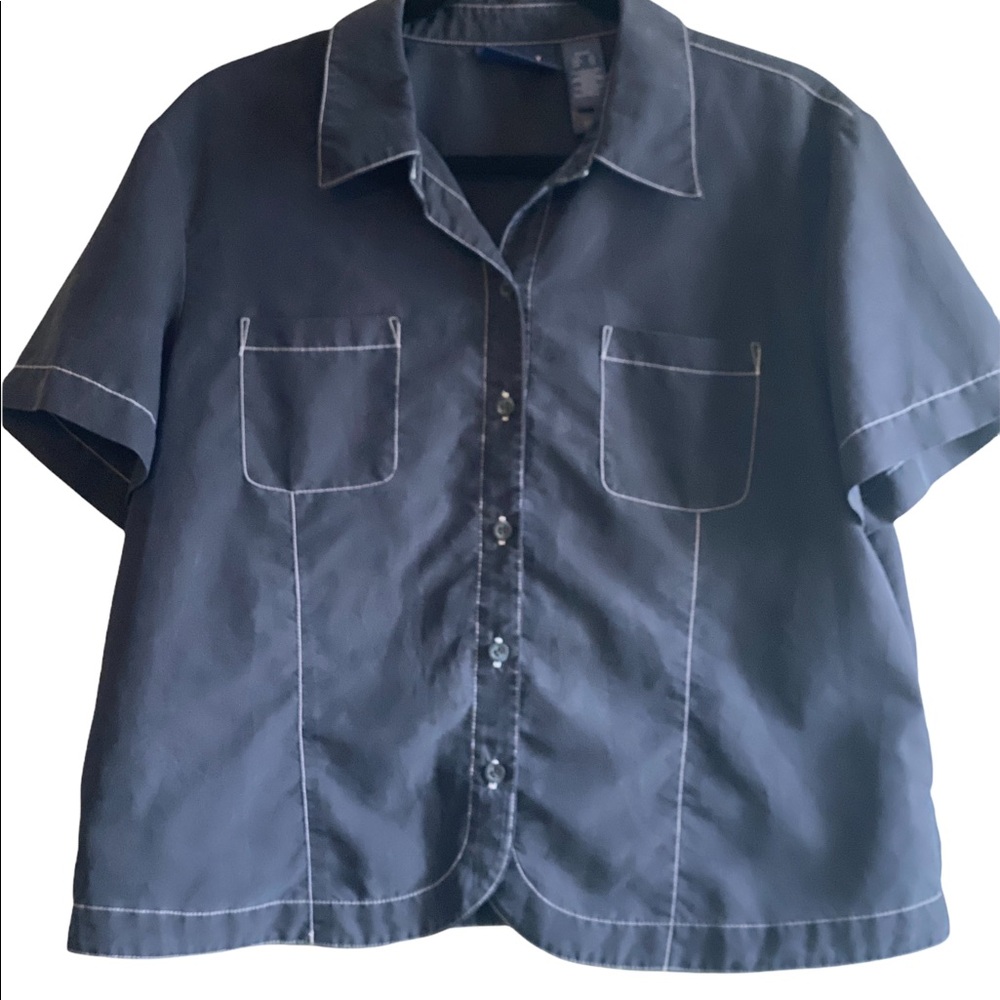 Crazy Horse Liz Claiborne Company women’s XL petite blue button down top
